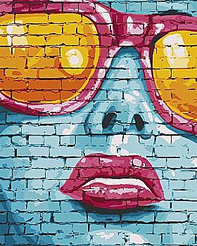 Набір для розпису по номерах 40*50 см "Street art girl", 10248-AC