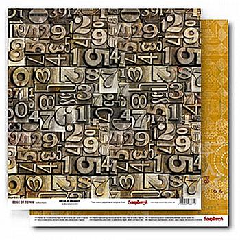 Бумага для скрапбукинга 30,5х30,5 см 190 гр/м двухсторон Гаражи Микросхемы