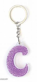 Брелок буква "C", фиолетовая, 554278 Брелок буква "C", фиолетовая, 554278