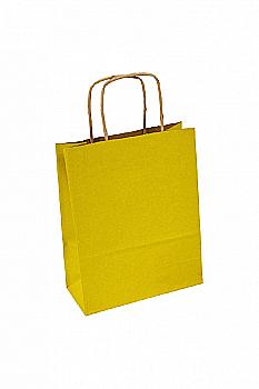 Крафт пакет с ручкой "Ecobag" 240*100*320, 90 г, желтый, Е1001309 Крафт пакет с ручкой "Ecobag" 240*100*320, 90 г, желтый, Е1001309
