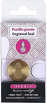 Кругла латунна печатка d24 мм "Ананас", 40487T