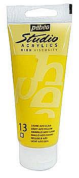 Краска акриловая "Studio" 100 мл Желтая светлая, 837013 Краска акриловая "Studio" 100 мл Желтая светлая, 837013