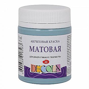 Краска акриловая Decola 50 мл серо-голубая, матовый, 353525  Краска акриловая Decola 50 мл серо-голубая, матовый, 353525