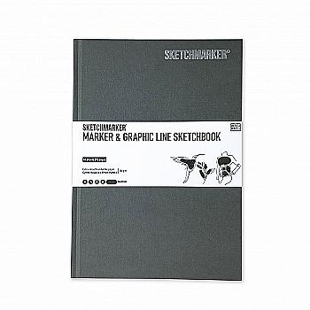 Скетчбук SKETCHMARKER В5 44 л., 180 г/м², серебряный, MGLHM/CHARC Скетчбук SKETCHMARKER В5 44 л., 180 г/м², серебряный, MGLHM/CHARC