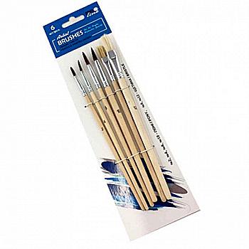 Набор кистей, щетина, 6 шт., CHB-6 Набор кистей, щетина, 6 шт., CHB-6