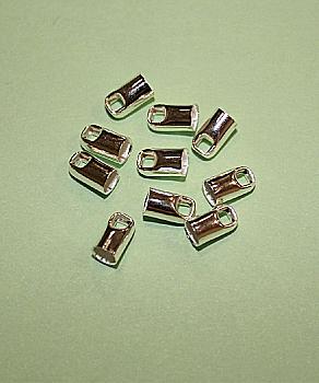 Накінечник для шнуру 2-3.5 мм, срібло, ТМ "Чарівна мить" Накінечник для шнуру 2-3.5 мм, срібло, ТМ "Чарівна мить"