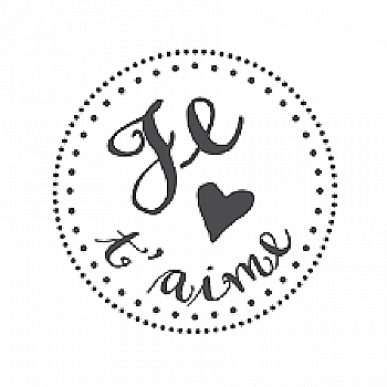Штамп дерев`яний d=3,5 см "Je t`aime", WE4003 ТМ "Woodies" Штамп дерев`яний d=3,5 см "Je t`aime", WE4003 ТМ "Woodies"