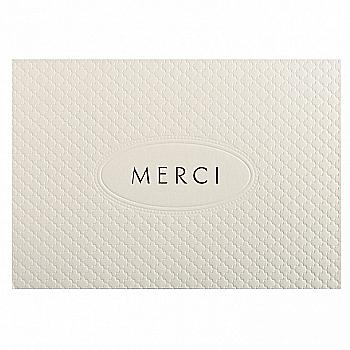 Набір з подвійної рельєфної карти-загот. 107*152 мм 320 г/м2 з написом "Merci" та конв. С6, кремовий, 60601L