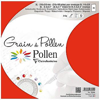 Заготовка д/открыток сложенная зернистая Pollen 105*210 мм/210 г, Poppy/Мак, 23599C Заготовка д/открыток сложенная зернистая Pollen 105*210 мм/210 г, Poppy/Мак, 23599C