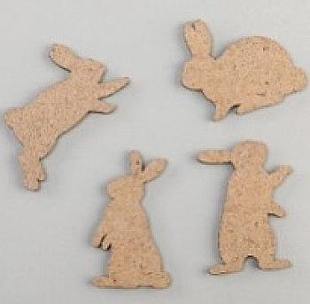 Заготівка дерев`яна Зайки в асорт, Ч41 Заготівка дерев`яна Зайки в асорт, Ч41