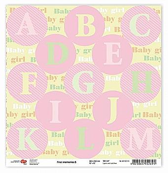 Бумага для скрапбукинга "First memories" 5, TM ROSA Talent