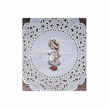 Элементы для декорирования. Фигурка девочки, дерево, 5 см, 5 шт, HY003712 Элементы для декорирования. Фигурка девочки, дерево, 5 см, 5 шт, HY003712