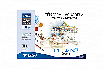 Альбом для акварелі А3+ (32,5*46 см) 10 арк. 350 г/м2 "Tempera Acuarela" на греб., F74233256 Sadipal Альбом для акварелі А3+ (32,5*46 см) 10 арк. 350 г/м2 "Tempera Acuarela" на греб., F74233256 Sadipal