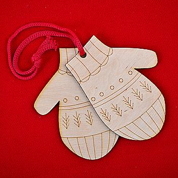 Набір з фанери "Рукавиці", 2 шт, 10*8 см, 741792