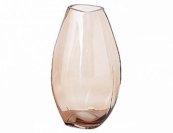 Ваза декоративная стеклянная "Adyan" h=32 см, коричневый лакированный, 2009616
