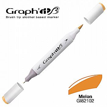 Маркер двосторонній Brushmarker, Диня (2102), GI82102 Graph`it Маркер двосторонній Brushmarker, Диня (2102), GI82102 Graph`it