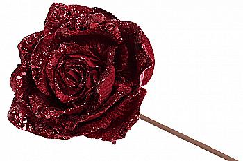 Декоративна квітка Троянда 50 см, бургунді, 807-139