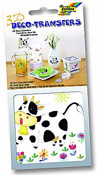 Наліпки 3D декоративні 10*10 см Корівка, 18117 Folia