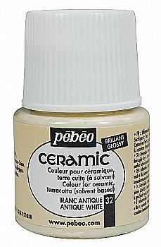 Краска лаковая по стеклу и керамике Ceramic 45 мл, античная белая, 025-032 ТМ "Pebeo" Краска лаковая по стеклу и керамике Ceramic 45 мл, античная белая, 025-032 ТМ "Pebeo"
