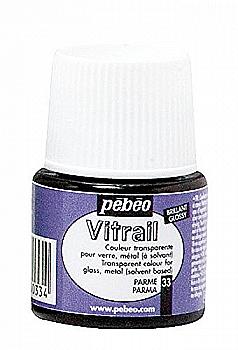 Фарба лакова по склу та металу Vitrail 45 мл прозора, бузкова, 050-033 ТМ "Pebeo" Фарба лакова по склу та металу Vitrail 45 мл прозора, бузкова, 050-033 ТМ "Pebeo"