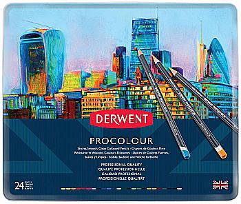 Набір олівців кольорових "Procolour", 24 кол., метал. коробка, 2302506 Набір олівців кольорових "Procolour", 24 кол., метал. коробка, 2302506