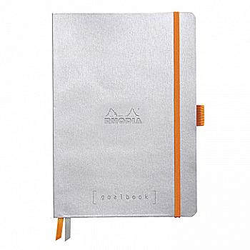 Блокнот А5 124 арк. Goalbook, в крапку, м`яка обкл., на гумці, папір сл.кістка, срібний, 117741C Блокнот А5 124 арк. Goalbook, в крапку, м`яка обкл., на гумці, папір сл.кістка, срібний, 117741C