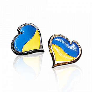 Значок металевий "Серце", нікель, 15 мм, арт. 750, 7502 Значок металевий "Серце", нікель, 15 мм, арт. 750, 7502