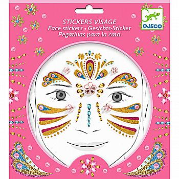Набор наклеек для лица "Золотая принцесса", DJ09211 DJECO Набор наклеек для лица "Золотая принцесса", DJ09211 DJECO