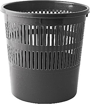 Кошик для паперів із прорізами 8л чорний ВМ 1920-01 Кошик для паперів із прорізами 8л чорний ВМ 1920-01