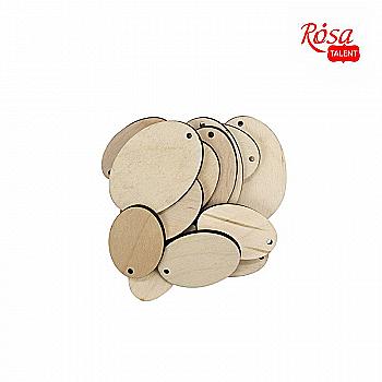 Набор заготовок Теги "Овал", фанера, размер в асс. 15 шт, Rosa Talent