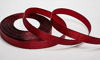 Лента атлас 12 мм-23 м, 48 бордовая