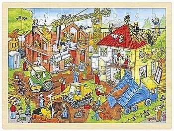 Пазл дерев`яний Goki Будівельний майданчик, 57670G Пазл дерев`яний Goki Будівельний майданчик, 57670G