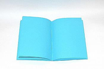 Блок для изготовления блокнотов А5. голубой №2. Цветной форзац 80 г/м2, 80 ст.