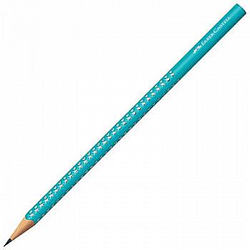 Карандаш чернографитный Grip Sparkle, бирюзовый, 118266 Faber-Castell Карандаш чернографитный Grip Sparkle, бирюзовый, 118266 Faber-Castell