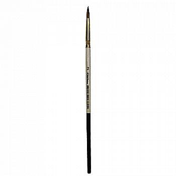 Кисть Синтетика круглая, 72010 № 02, короткая ручка рыжий ворс, Kissточка