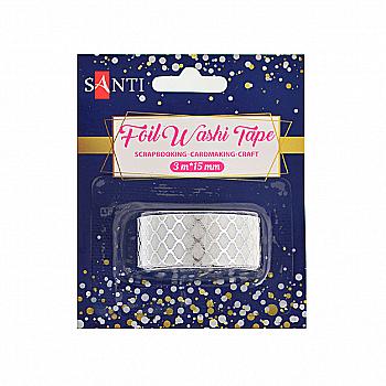 Стрічка паперова "Візерунок", срібло, 3 м, 742381