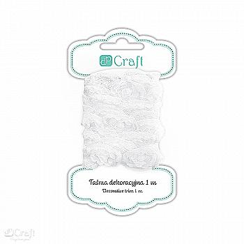 Стрічка декоративна біла 1 м, DPTA-001 DpCraft Стрічка декоративна біла 1 м, DPTA-001 DpCraft
