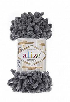 Пряжа мікрополіестер 87 Вугольно-сірий, TM Alize Puffy Пряжа мікрополіестер 87 Вугольно-сірий, TM Alize Puffy
