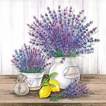 Декупажні серветки "Lavender", 33*33 см, 18,5 г/м2, Abiente Декупажні серветки "Lavender", 33*33 см, 18,5 г/м2, Abiente