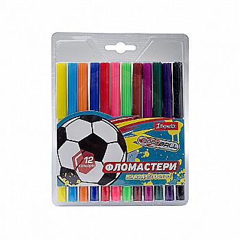 Фломастери 12 кол. "Team football", 650407 Фломастери 12 кол. "Team football", 650407