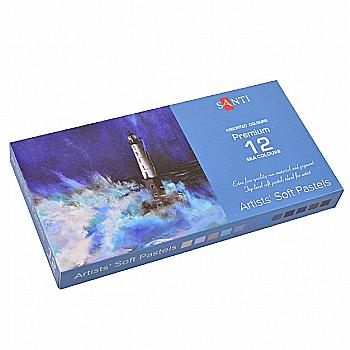Пастель суха 12 кол., "Sea", Santi, 353273 Пастель суха 12 кол., "Sea", Santi, 353273