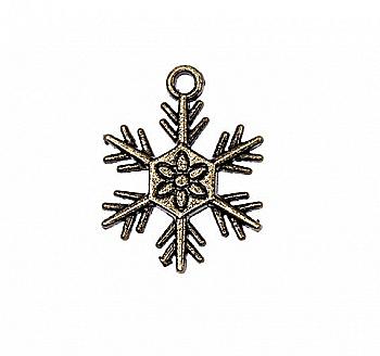 Набір металевих підвісок Сніжинка, 19*24 мм, 10 шт