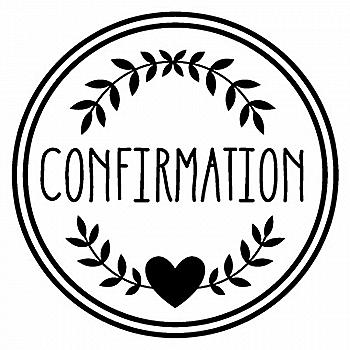 Штамп дерев`яний d=3,5 см "Confirmation/Підтвердження", 10004179 ТМ "Artemio"