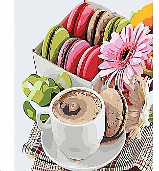 Набір для розпису по номерах 40*50 см "Macaroons", SY6176 ТМ "Strateg" Набір для розпису по номерах 40*50 см "Macaroons", SY6176 ТМ "Strateg"