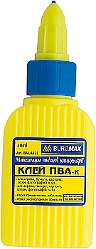 Клей ПВА 50 мл, ковпачок-дозатор, ВМ4831 Клей ПВА 50 мл, ковпачок-дозатор, ВМ4831