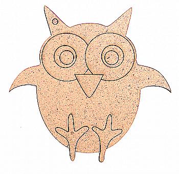 Заготівка Сова 2, 1 шт, ДВП, 8,5*8,8*0,3 см, Rosa Talent (5)