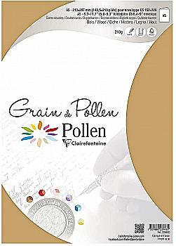 Заготовка д/открыток сложенная зернистая Pollen 148,5*210 мм/210 г, Wood/Дерево, 23948C Заготовка д/открыток сложенная зернистая Pollen 148,5*210 мм/210 г, Wood/Дерево, 23948C