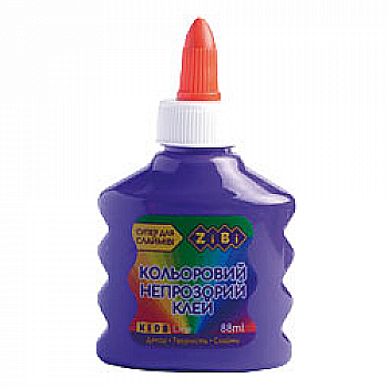 Клей фіолетовий непрозорий на PVA-основі, 88 мл, ZB.6113-07 Клей фіолетовий непрозорий на PVA-основі, 88 мл, ZB.6113-07