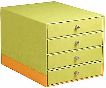 Органайзер настольный Rhodiarama с 4-мя выдвижными ящиками 25*33*23 см, салатовый, 318866C