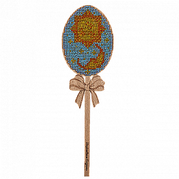 Набор для вышивания бисером по дереву "Яйцо на палочке 1", FLK-035